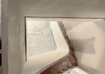 Escalier à voûte sarrasine en brique et béton ciré à Hossegor – photo 1 – RB Bâtiment