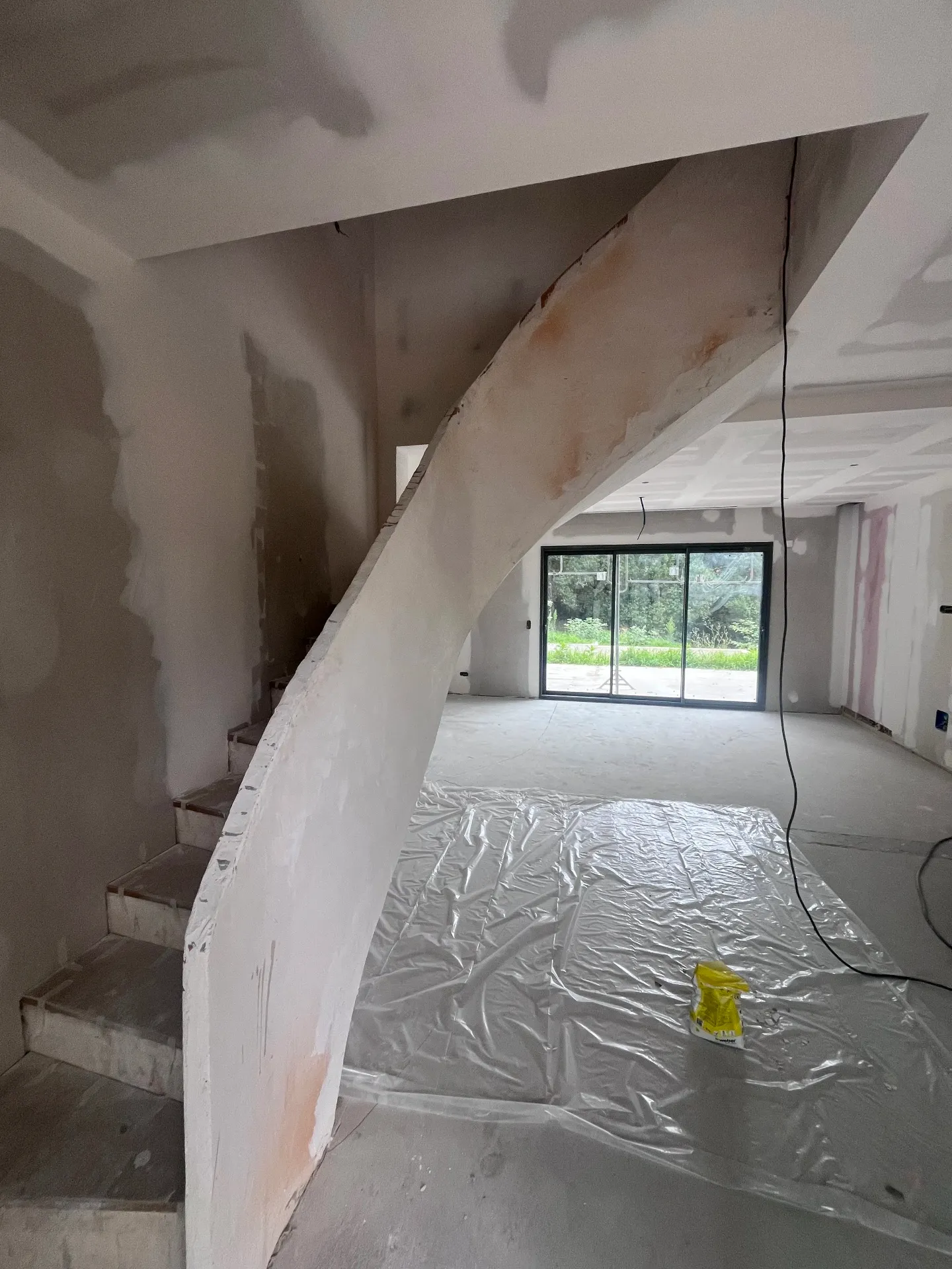 Escalier à voûte sarrasine – Hossegor – pendant les travaux